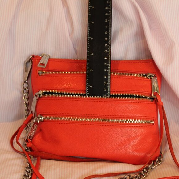 Rebecca Minkoff Leather Crossbody Bag Decorative & Fun Zippers - Picture 8 of 16